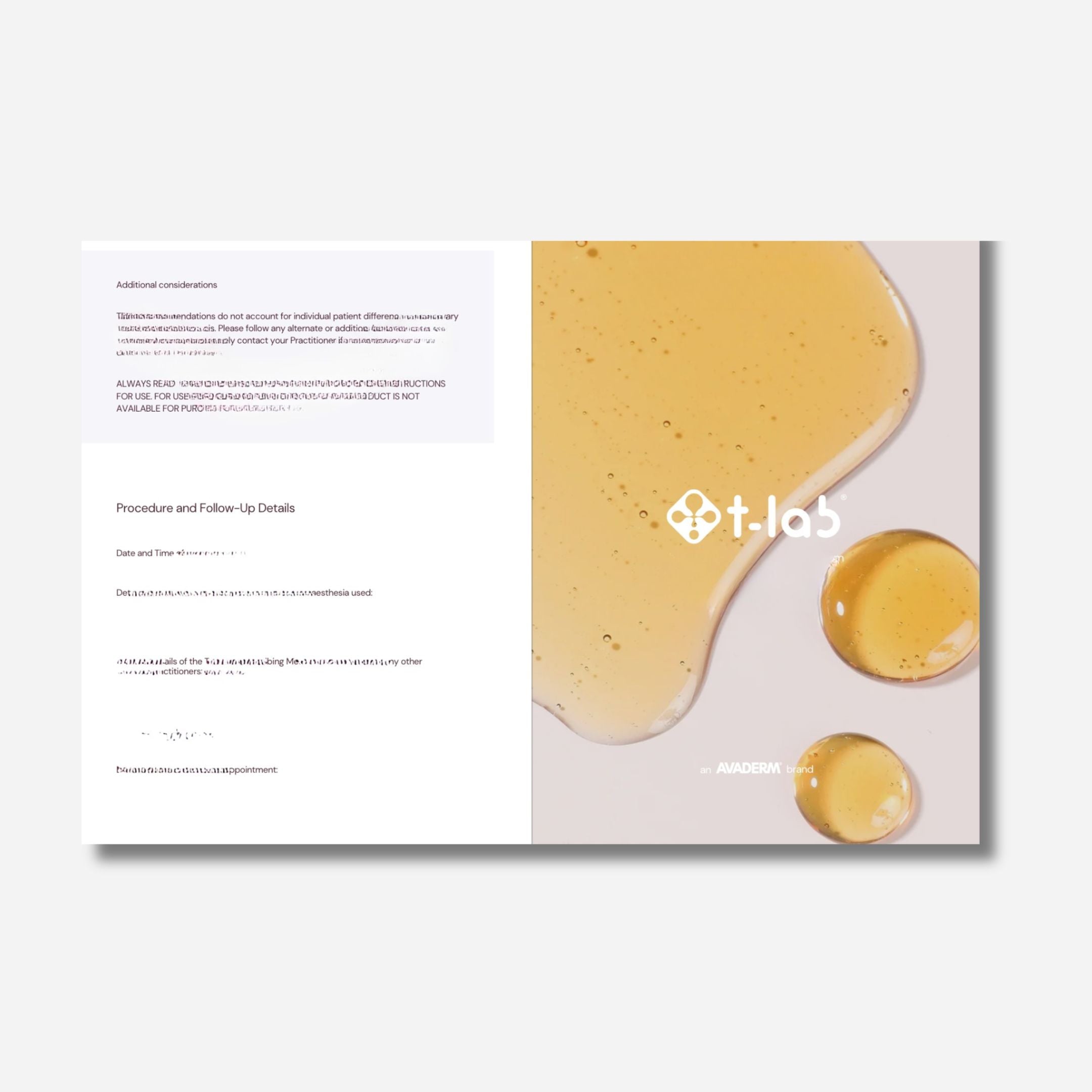 T-Lab® After-care Brochures Set (Set of 20)